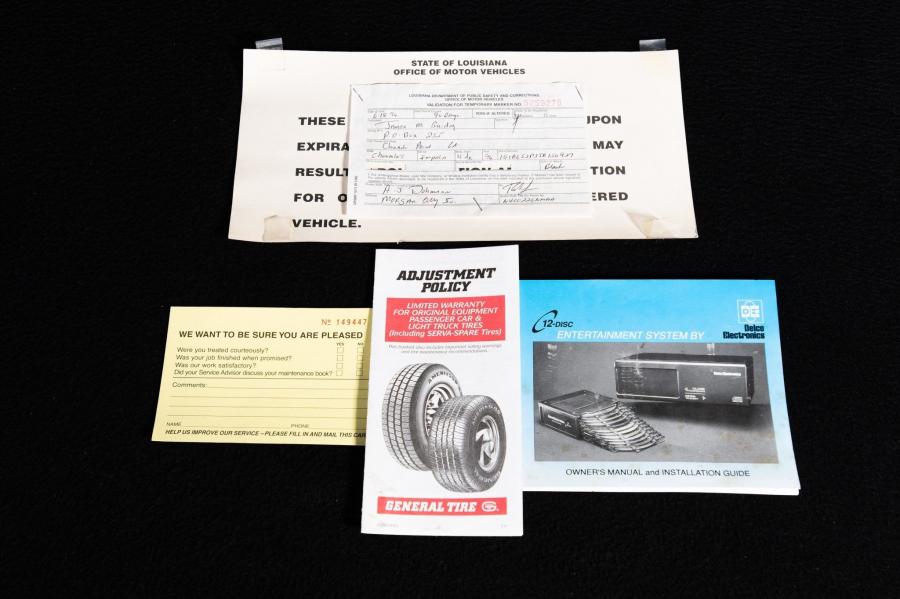 Сервисные книги Chevrolet Impala SS 1996 года  (фото 99 из 99)